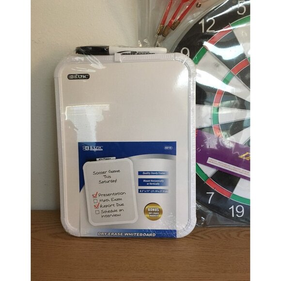 New Adult Dart Board with 6 Darts & Dry Erase Board Great Gift!! - Picture 3 of 5